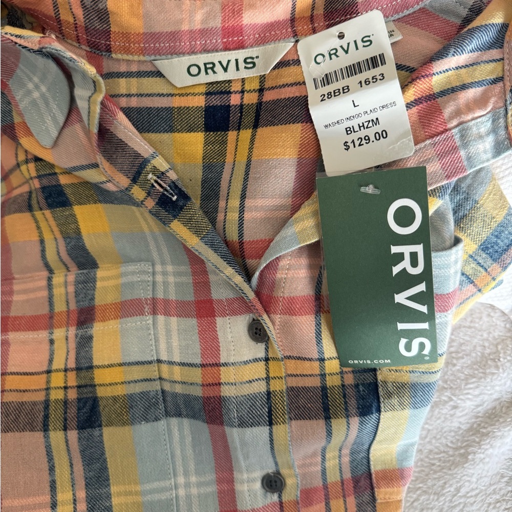 Orvis Multicolor Plaid Mini Dress
